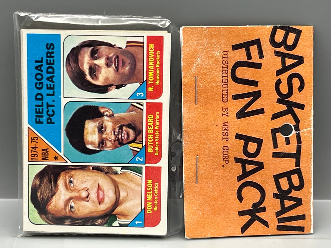 West Corp. Basketball Cello Fun Pack Repack 1975-76 Topps Unopened Pack (1 of 2)