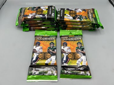 Lot of (10) 2021 Panini Illusions Football Factory Sealed Value Packs