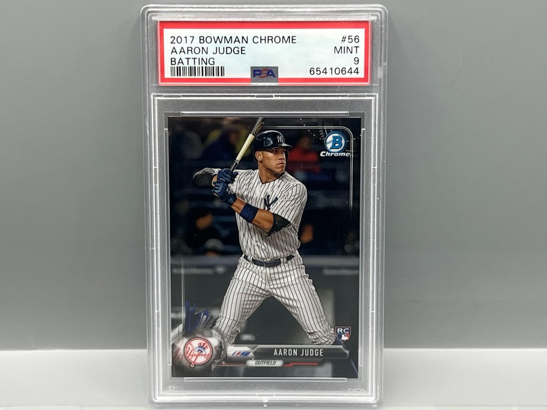 2017 Bowman Chrome Aaron Judge Batting Variation RC #56 PSA Mint 9 (1 of 2)