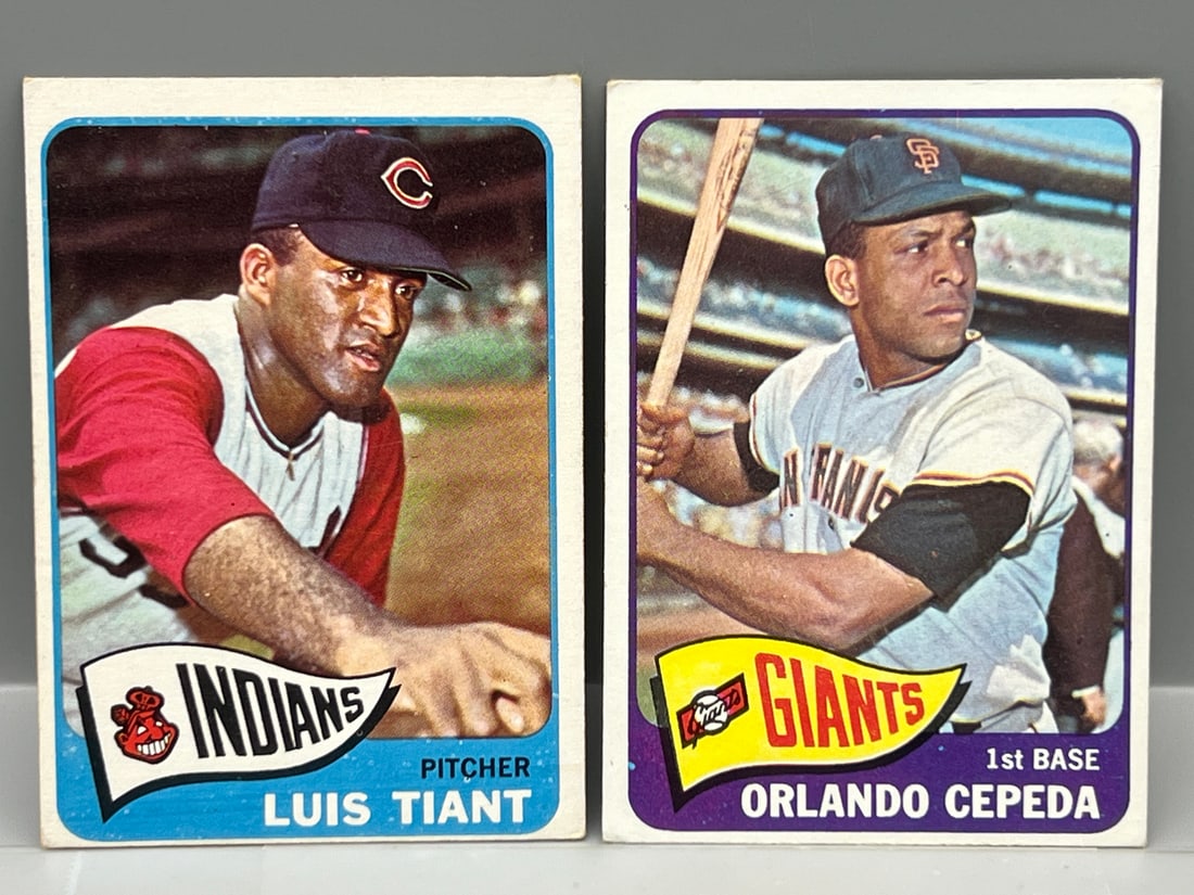 1965 Topps Luis Tiant #145 & Orlando Cepeda #360: 1965 Topps Luis Tiant #145 & Orlando Cepeda #360