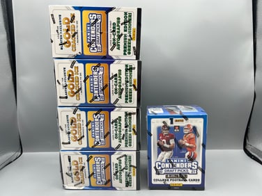 Lot of (5) 2021 Panini Contenders Draft Picks Football Factory Sealed Blaster Boxes
