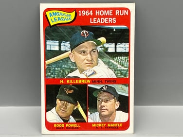 1965 Topps AL Home Run Leaders Killebrew/Powell/Mantle #3