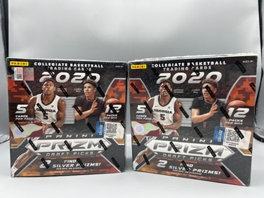 Lot of (2) 2020 Panini Prizm Draft Picks Basketball Factory Sealed Mega Boxes