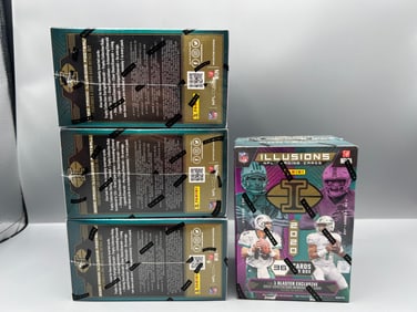 Lot of (4) 2020 Panini Illusions Football Factory Sealed Blaster Boxes