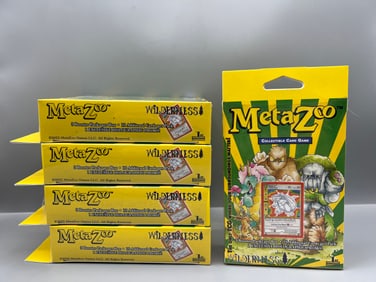 Lot of (5) 2022 Metazoo TCG 1st Edition Wilderness Factory Sealed Hanger Boxes