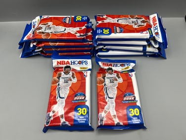 Lot of (10) 2020-21 Panini NBA Hoops Basketball Factory Sealed Value Packs