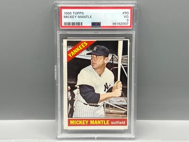 1966 Topps Mickey Mantle #50 PSA VG 3
