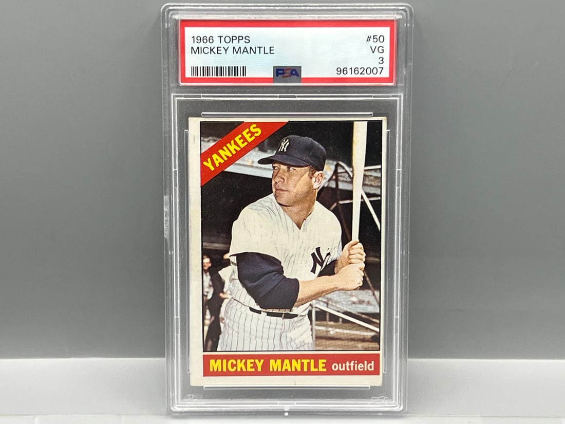 1966 Topps Mickey Mantle #50 PSA VG 3 (1 of 2)