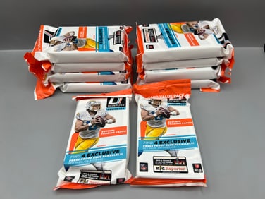 Lot of (10) 2021 Panini Donruss Football Factory Sealed Value Packs