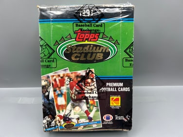 1991 Topps Stadium Club Football Baseball Card Exchange Sealed & Authenticated Wax Box