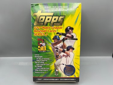 2001 Topps Series Two Baseball Factory Sealed Retail 22 Pack Box