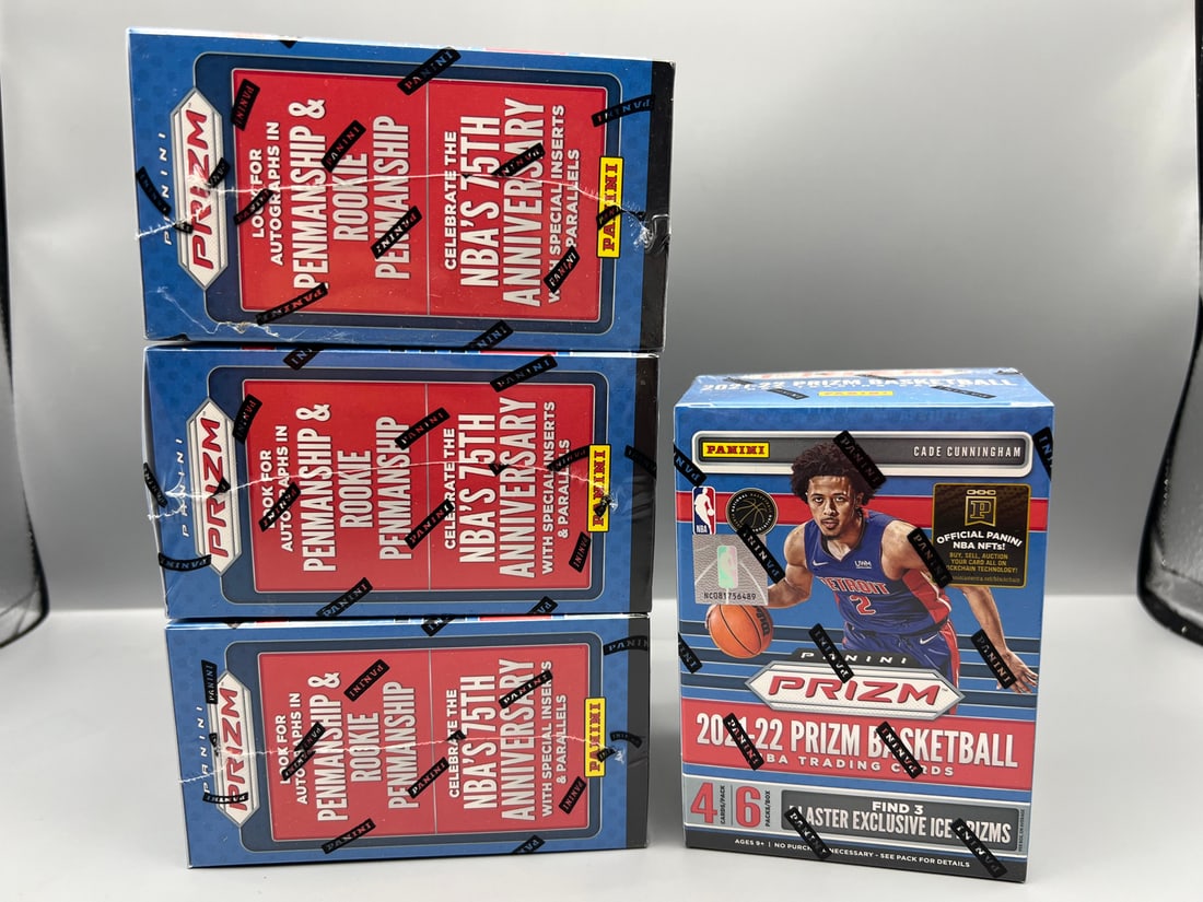 Lot of (4) 2021-22 Panini Prizm Basketball Factory Sealed Blaster Boxes: Lot of (4) 2021-22 Panini Prizm Basketball Factory Sealed Blaster Boxes