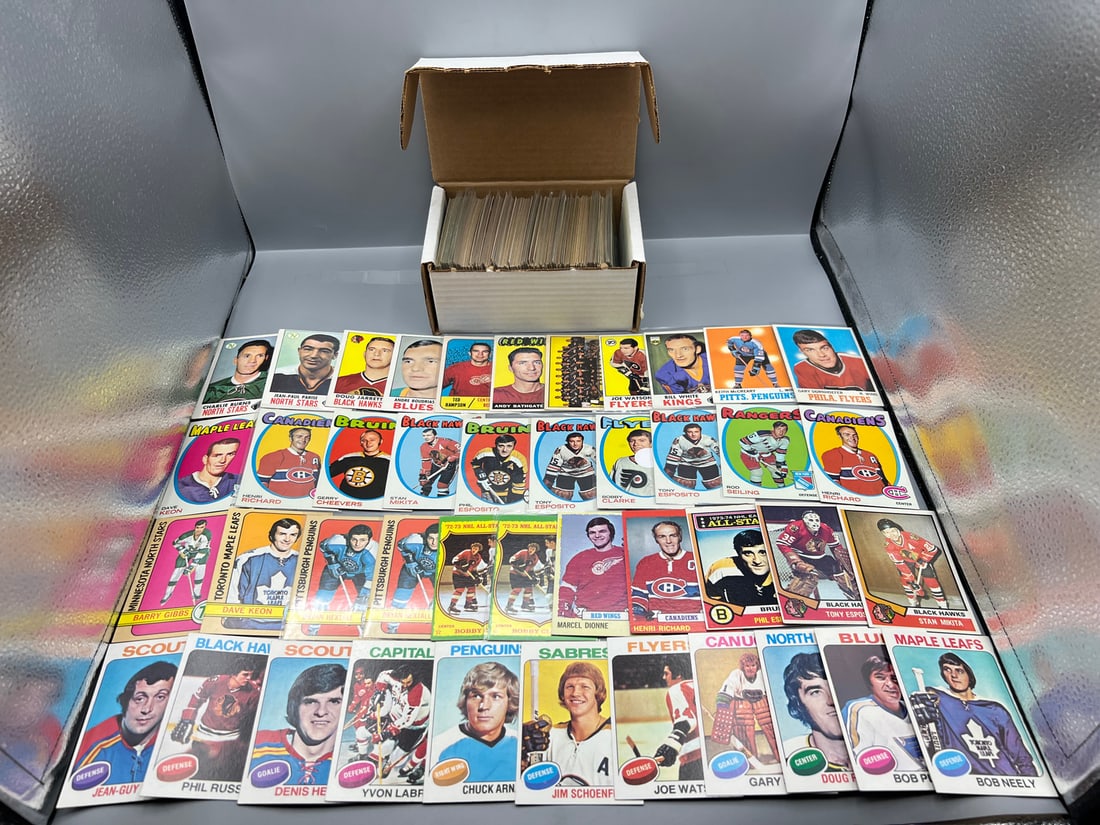 Box of (300+) 1960s & 70s Topps Hockey Cards W/ Stars - Varying Conditions (1 of 5)