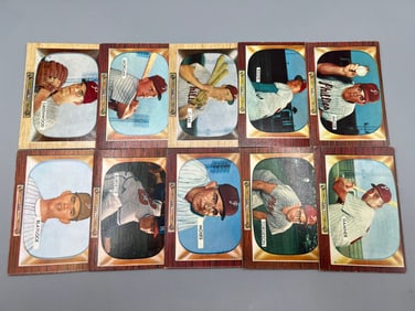 Lot of (10) 1955 Bowman Baseball Cards - Varying Conditions