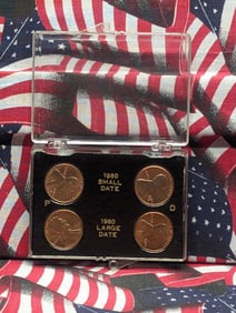 1960-P & D Large & Small date Lincoln Cents