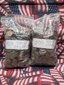 (1,000) Assorted Lincoln Wheat Cents