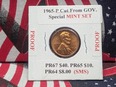 1965-P SMS Lincoln Memorial Cent, Prooflike