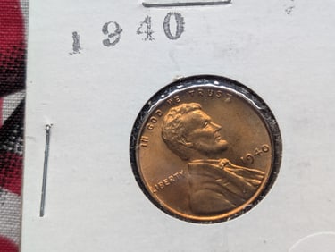 1940 GEM BU Lincoln Wheat Cent, Tough Grade