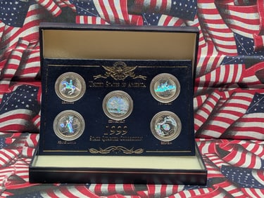 1999 Hologram State Quarter set in airtight and case