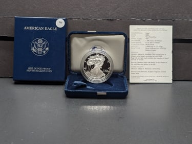 2005-W American Silver Eagle, .999 Silver In OGP With COA