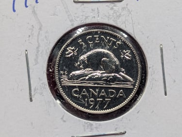 1977 Canada Five Cent Coin