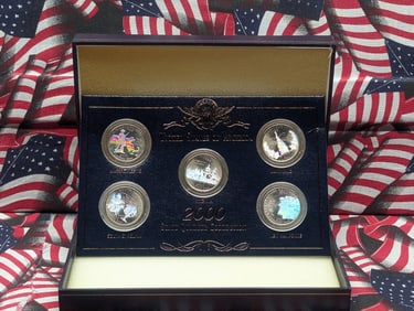 2000 Hologram State Quarter set in airtight and case