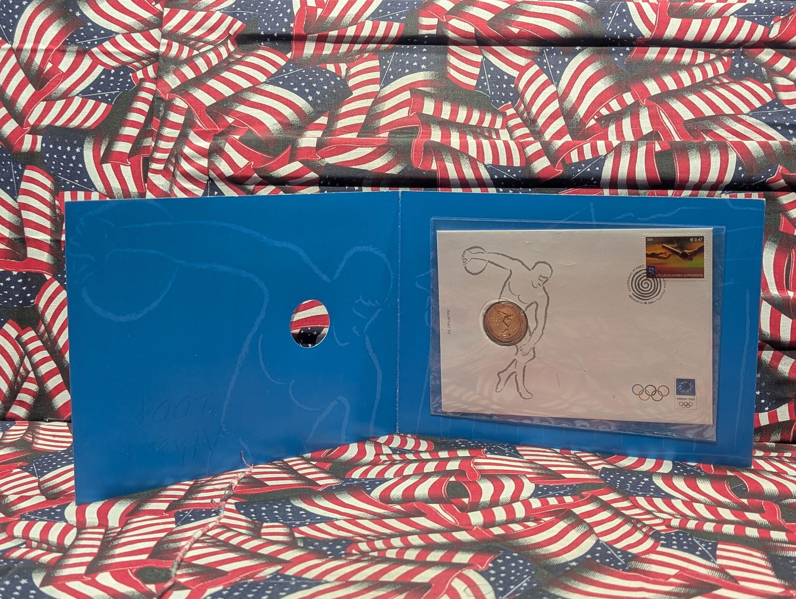 2004 Greece 2 Euros "Athens Olympic" Coin & Official Cover (1 of 6)