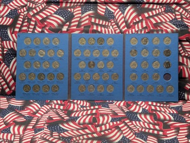 1938-1961-D Jefferson Nickels complete set (minus 1959), 64 coins