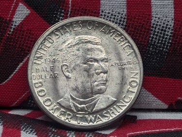 1946-D Booker T Washington Half Dollar Bright & Flashy