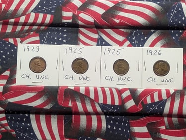 1923-P, (2) 1925-P, & 1926 Lincoln Wheat Cents