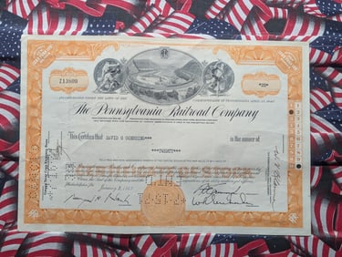 1967 20 Shares Pennsylvania Railroad Stock Certificate
