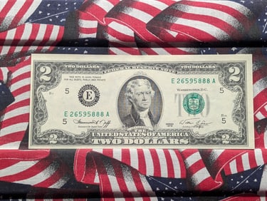 ERROR #1935-E 1976 $2.00 Note Faulty Alignment Gem Crisp UNC