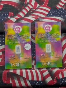 (2) .999 Silver 1 Grain, Wealth You Can Hold, Sealed, Great Gifts