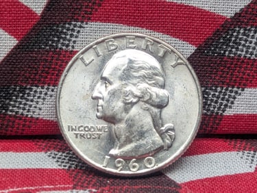 1960D GEM BU Washington 25c. 90% Silver