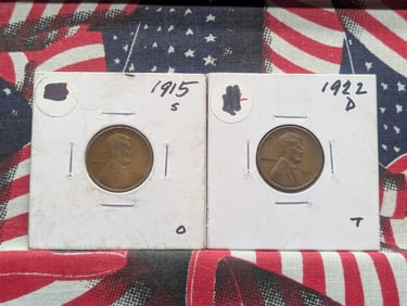 1922-D & 1915-S Lincoln Wheat Cents