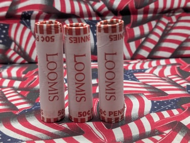 (3) 2025-P Unopened Rolls Lincoln Shield Cents