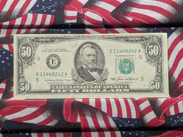 # 2122-E 1985 $50.00 Richmond Green Seal Note About New/ Almost UNC
