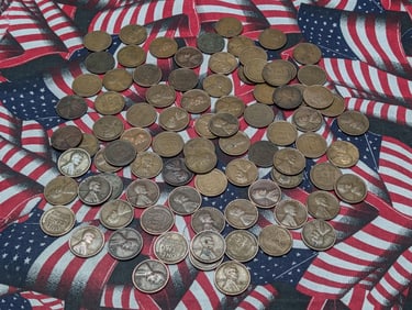 (86) 1920's P, D, & S Lincoln Wheat Cents