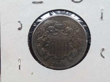 1864 "Large Motto" Two cent Piece