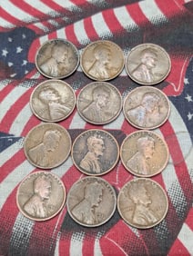 (4) 1910-P, (3) 1911-P, (2) 1912-P, (2) 1913-P, & (1) 1914 Lincoln Wheat Cents
