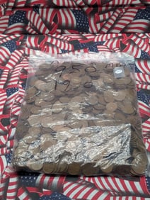(950) Assorted 1950's All "S" Lincoln Wheat Cents, Mint