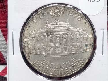 1976 Austria Silver 100 Schilling Coin ASW .4938 OZ. Silver