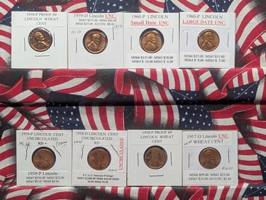 (8) Assorted Date Lincoln Cents, UNC