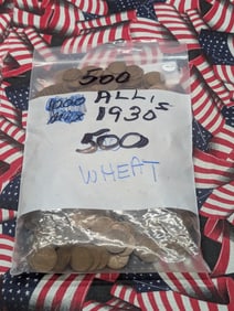 (500) Assorted 1930's Lincoln Wheat Cents