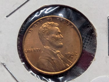 1942-D GEM BU Lincoln Wheat Cent. WWII Era. Tough Grade