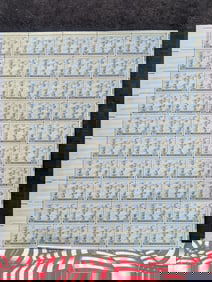 1945 U.S. Armed Forces: Navy, 3-Cent Sheet Of 50 U.S. Stamps. Scotts #935. Plate Block #23341.
