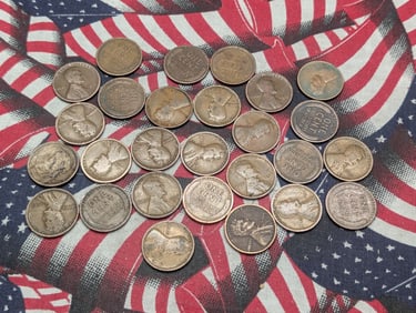 (27) Assorted Date Teen Lincoln Wheat Cents