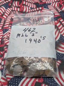 (462) Assorted 1940's All "S" Lincoln Wheat Cents, Mint