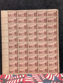 1846-1946 Kearny Expedition Into New Mexico 3-Cent Sheet Of 50 U.S. Stamps. Scotts #944. Plate Block