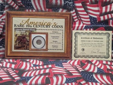 1861 Liberty Seated Half Dime America’s Rare 19th Century Coins w/COA